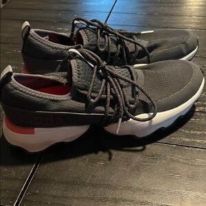 Sorel Black and White Sneakers with Modern Athletic Design